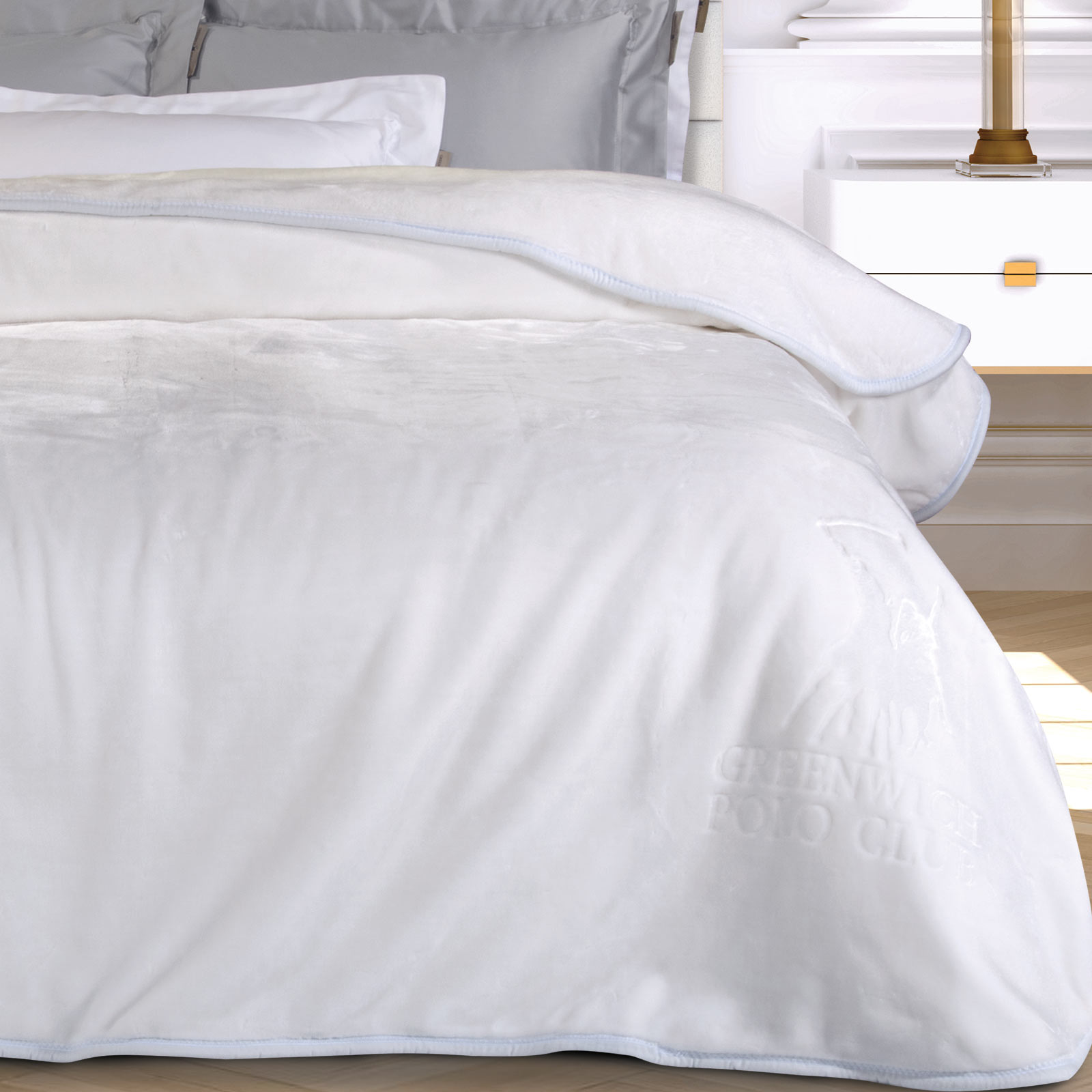 Κουβερτα Velour Μονη Essential 3470 White Κουβερτα Velour Μονη Essential 3470 White