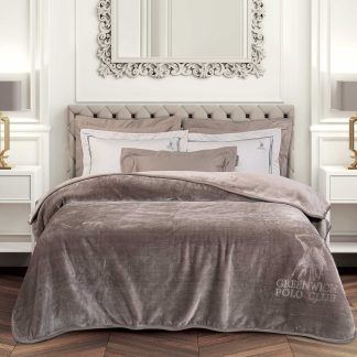 Κουβερτα Velour Υπερδιπλη Essential 3497 Taupe Κουβερτα Velour Υπερδιπλη Essential 3497 Taupe