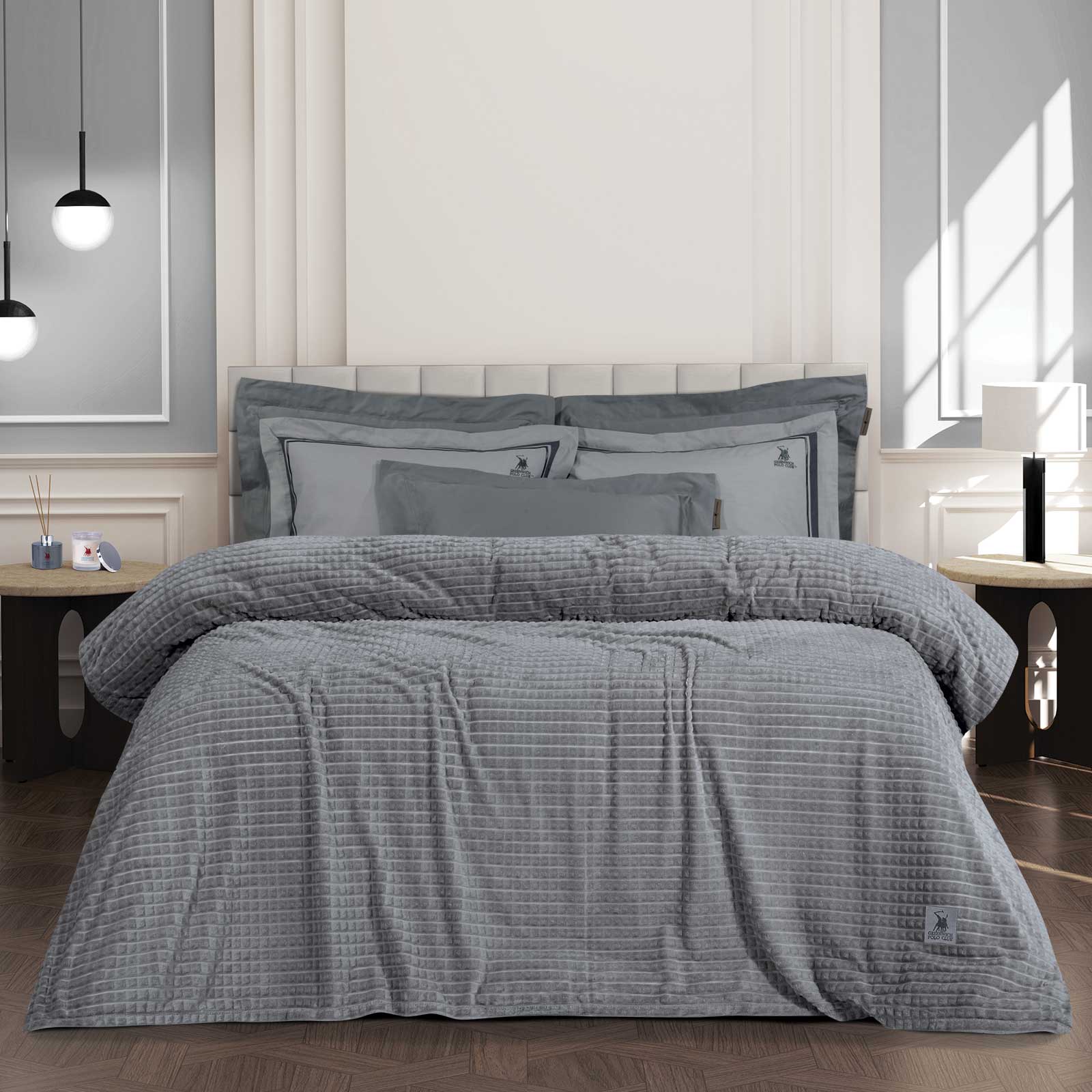 Κουβερτα Fleece Υπερδιπλh 3450 Grey Κουβερτα Fleece Υπερδιπλh 3450 Grey