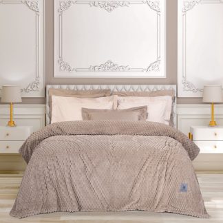 Κουβερτα Fleece Υπερδιπλh 3475 Taupe Κουβερτα Fleece Υπερδιπλh 3475 Taupe