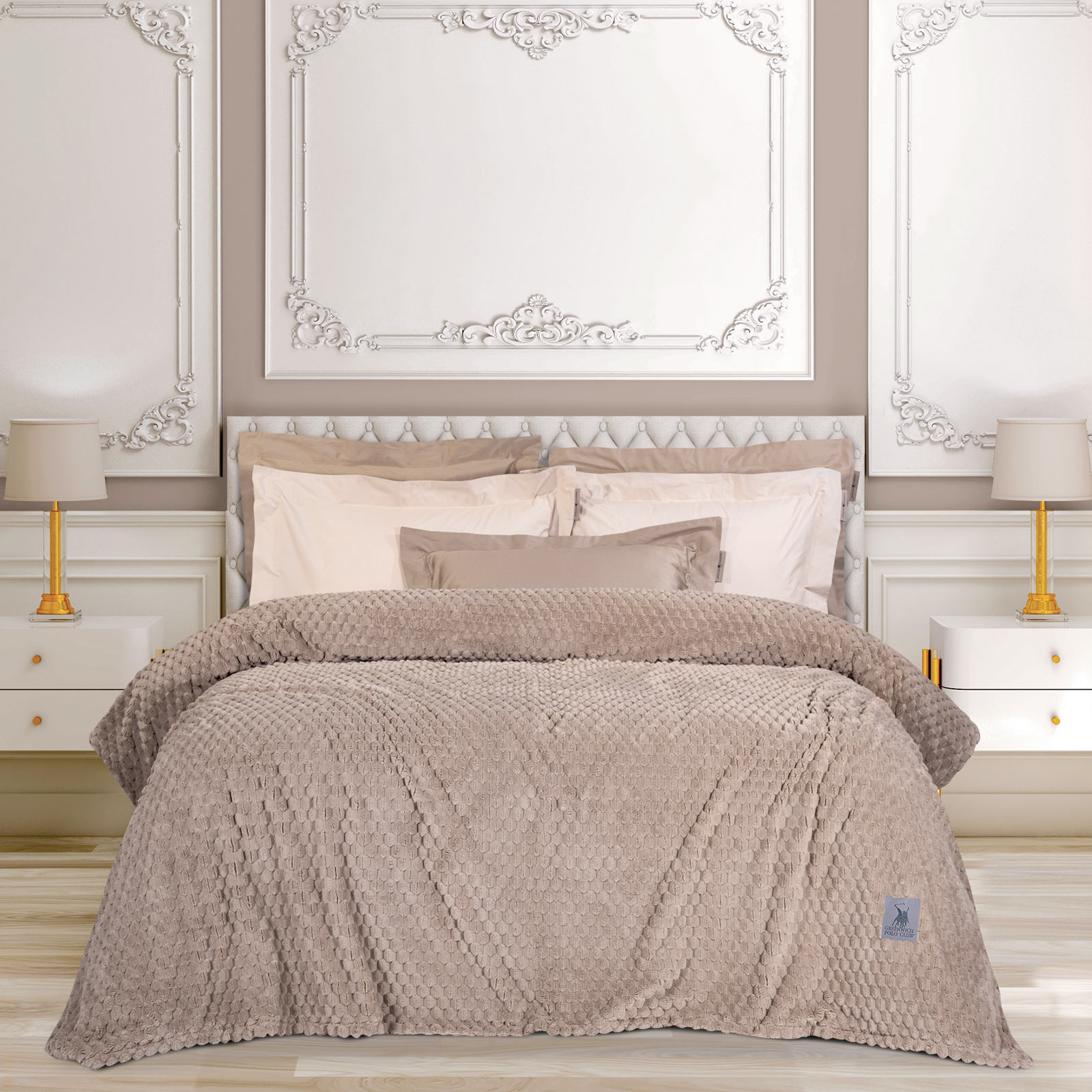 Κουβερτα Fleece Υπερδιπλh 3475 Taupe Κουβερτα Fleece Υπερδιπλh 3475 Taupe