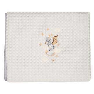 Κουβερτα Πικε Αγκαλιας Essential 8840 Γκρι, Λευκο