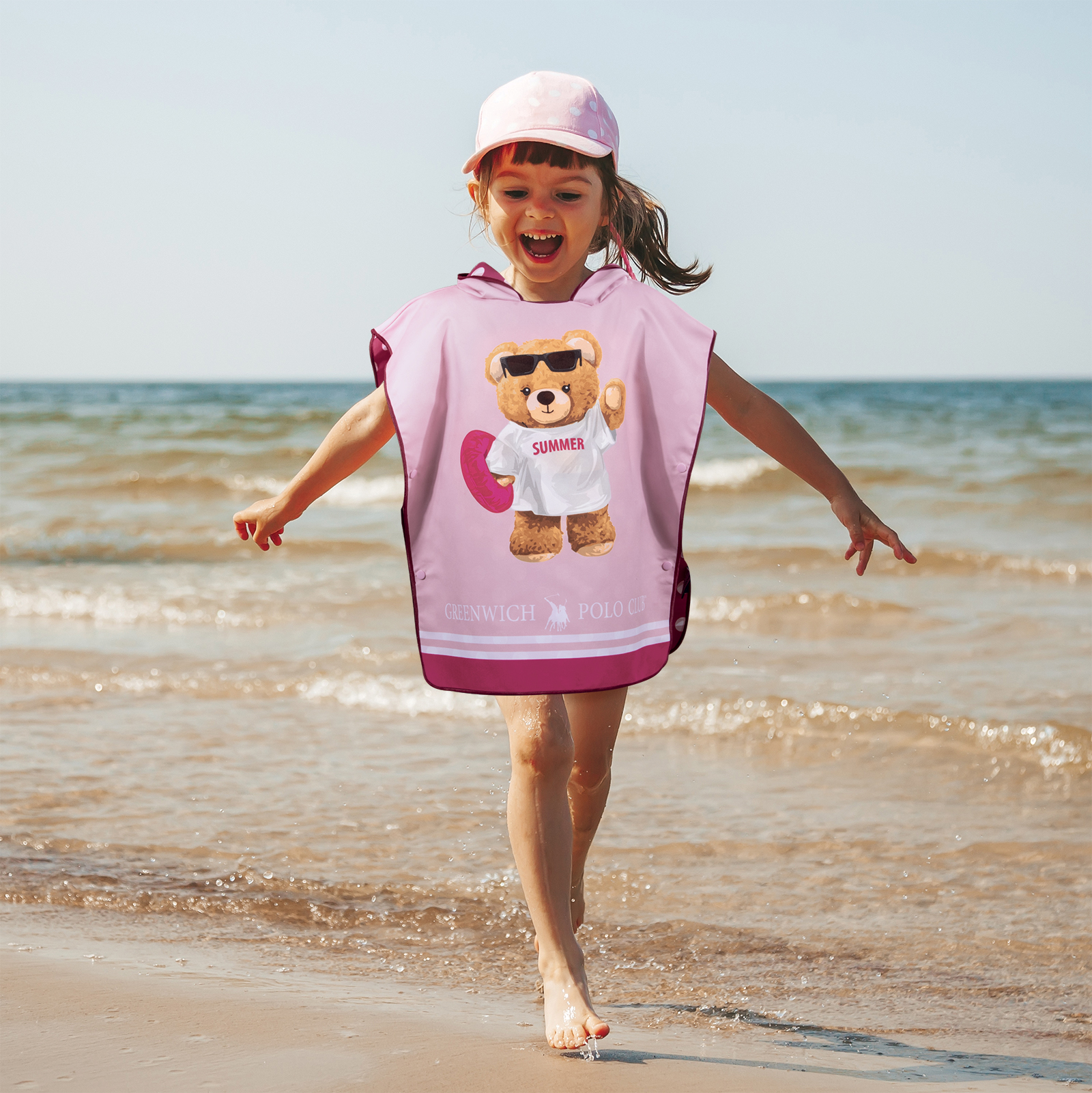 Junior Ποντσο Θαλασσης 50χ115 4039 Pink Junior Ποντσο Θαλασσης 50χ115 4039 Pink