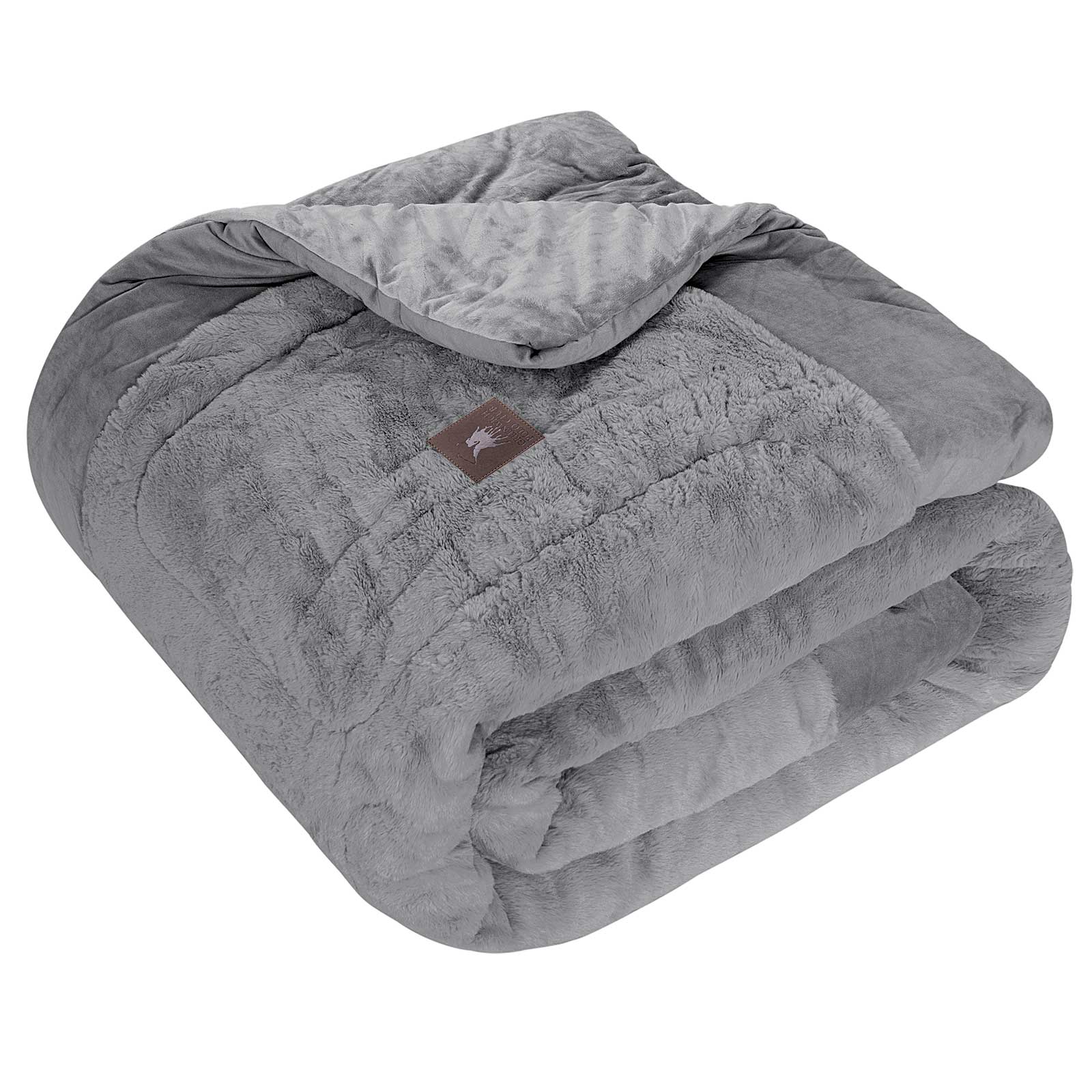Κουβερτοπαπλωμα Rabbit Faux Fur King Premium 3964 Grey Κουβερτοπαπλωμα Rabbit Faux Fur King Premium 3964 Grey
