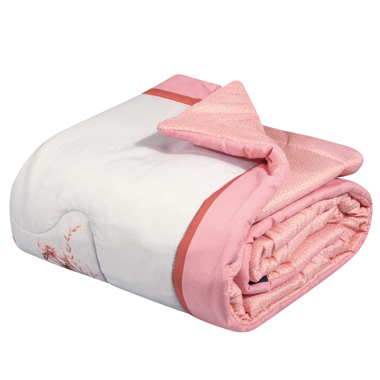Κουβερλι Κουνιας Essential 8853 Grey, Pink Κουβερλι Κουνιας Essential 8853 Grey, Pink