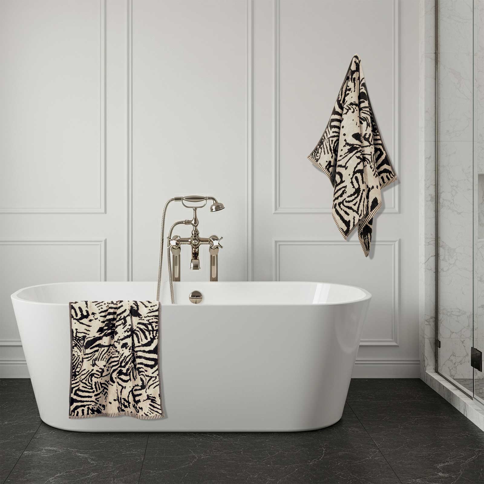 Σετ Πετσετες 3 Τεμαχιων Essential 4087 Black, Taupe Σετ Πετσετες 3 Τεμαχιων Essential 4087 Black, Taupe