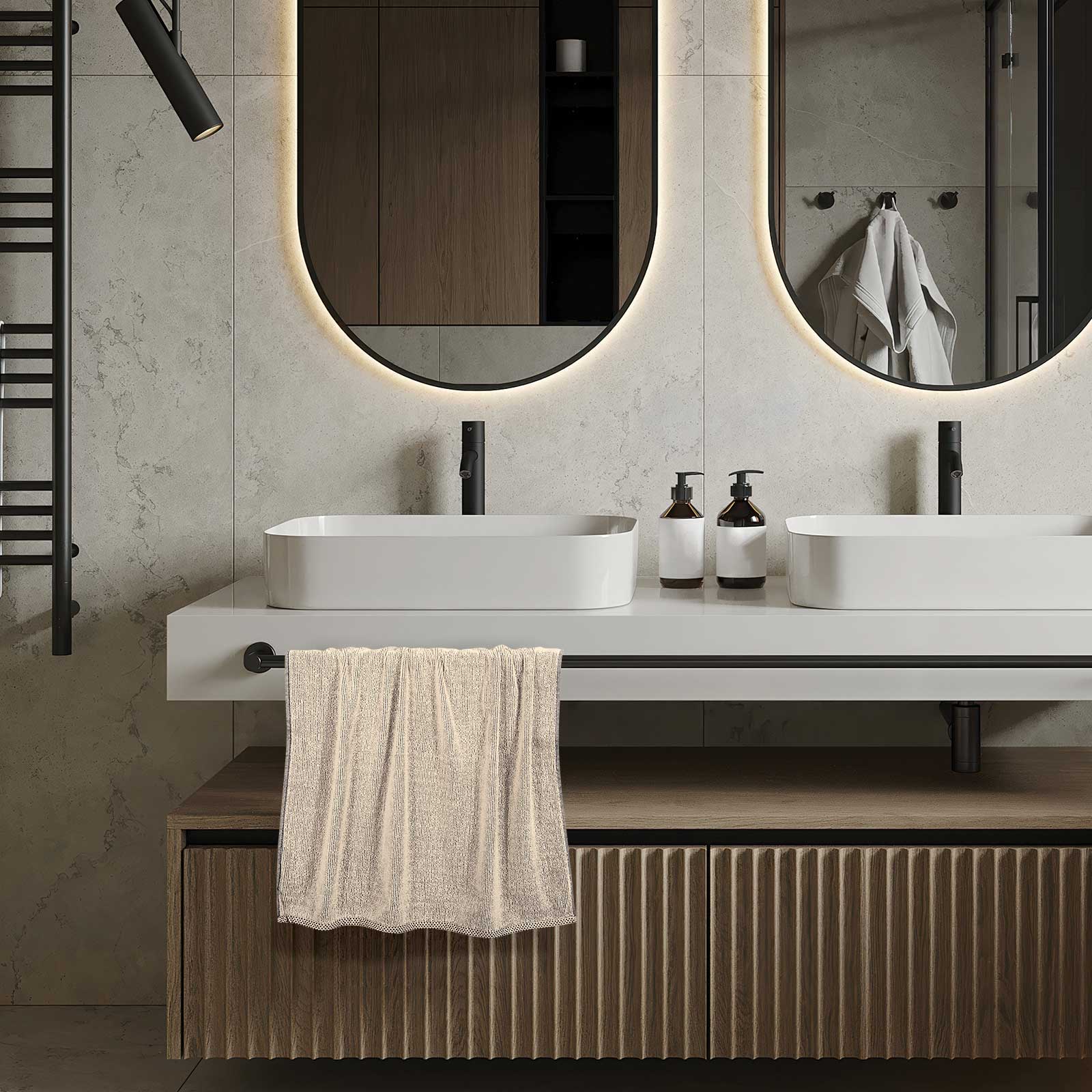 Σετ Πετσετες 3 Τεμαχιων Cozy 4124 Taupe Σετ Πετσετες 3 Τεμαχιων Cozy 4124 Taupe
