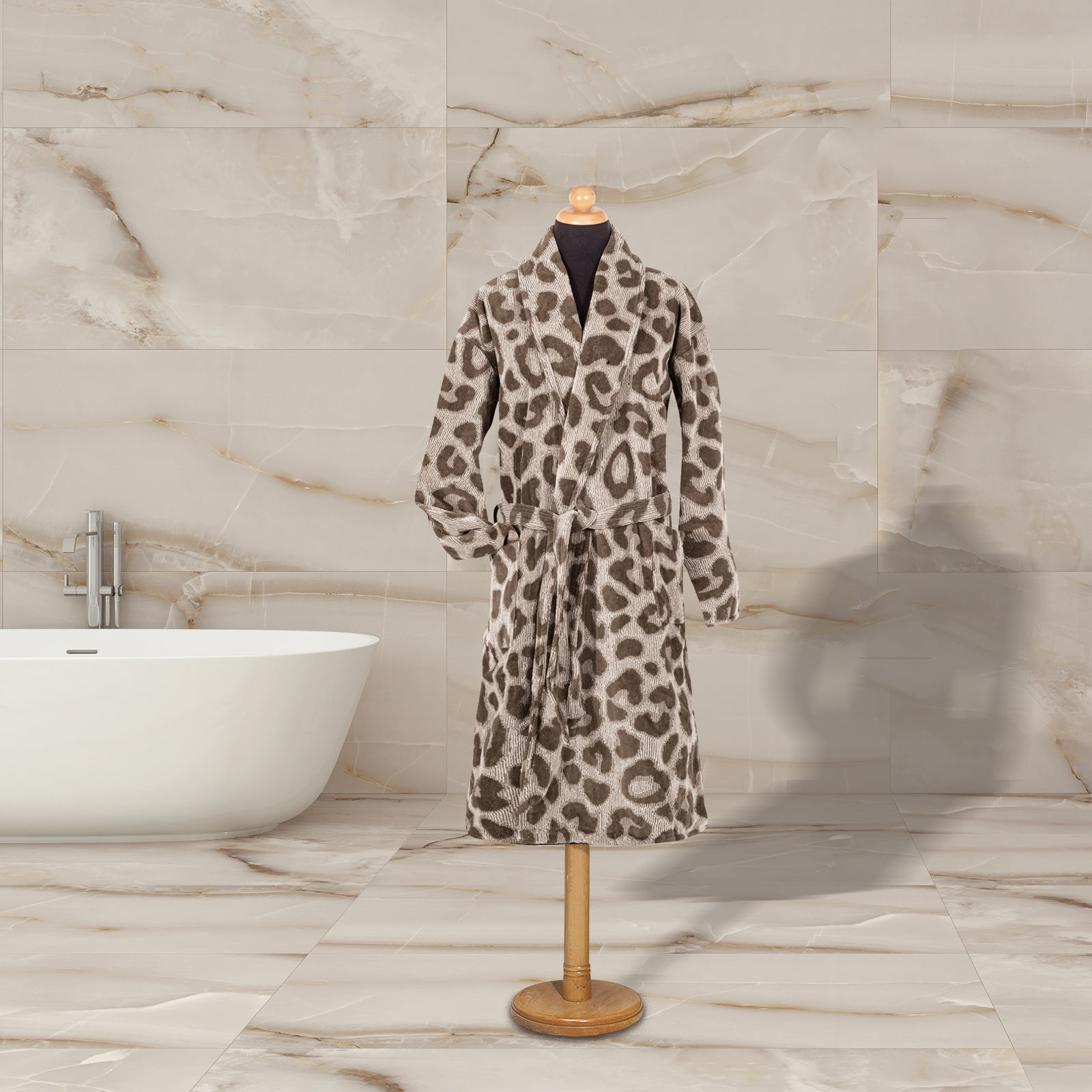 Μπουρνουζι Χ-large 3099 Black, Taupe Μπουρνουζι Χ-large 3099 Black, Taupe