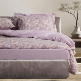 Σετ Παπλωματοθηκη Μονη Happy Flannel 9682 Grey, Lilac