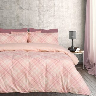 Σετ Παπλωματοθηκη Υπερδιπλη Happy Flannel 9638 Ecru, Nude
