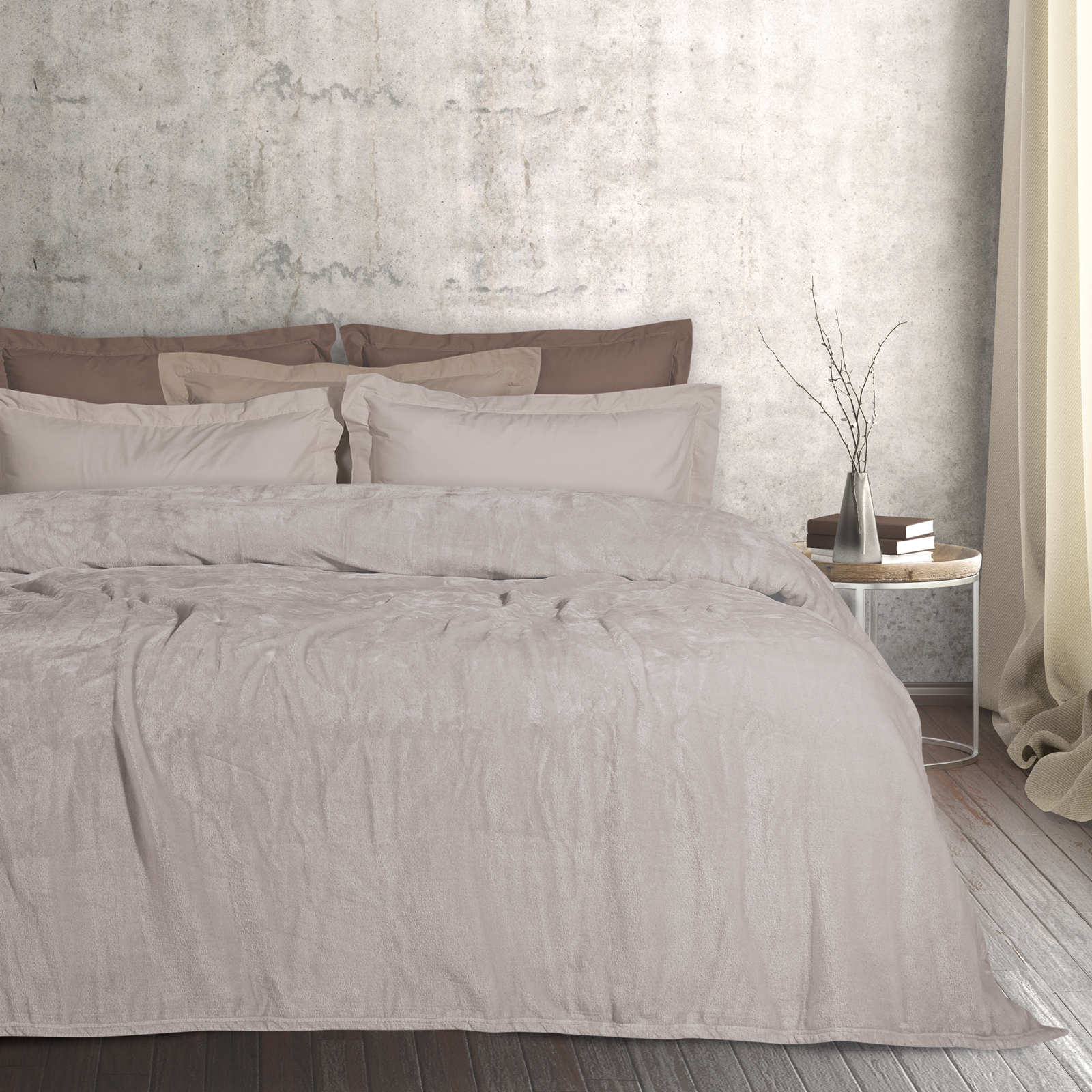 Κουβερτα Velour Υπερδιπλη 1345 Μπεζ Κουβερτα Velour Υπερδιπλη 1345 Μπεζ