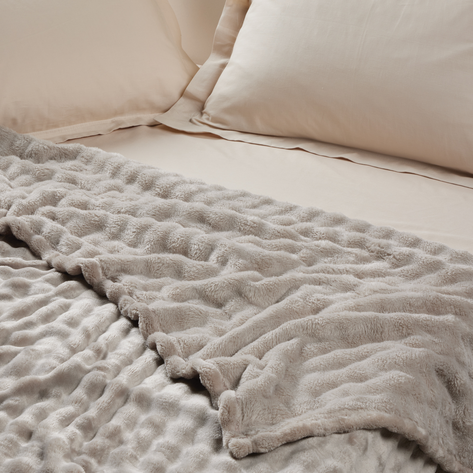 Κουβερτα Bubble Fleece 240χ260 1370 Taupe Κουβερτα Bubble Fleece 240χ260 1370 Taupe