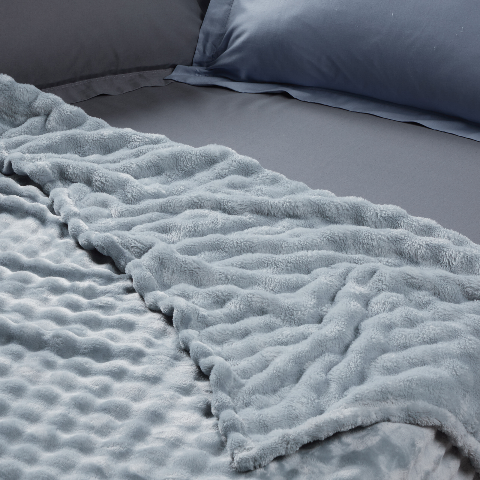 Κουβερτα Bubble Fleece 240χ260 1371 Light Blue Κουβερτα Bubble Fleece 240χ260 1371 Light Blue