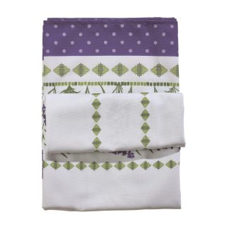 Τραπεζομαντηλο 140χ180 0722 Λευκο, Μωβ, Πρασινο