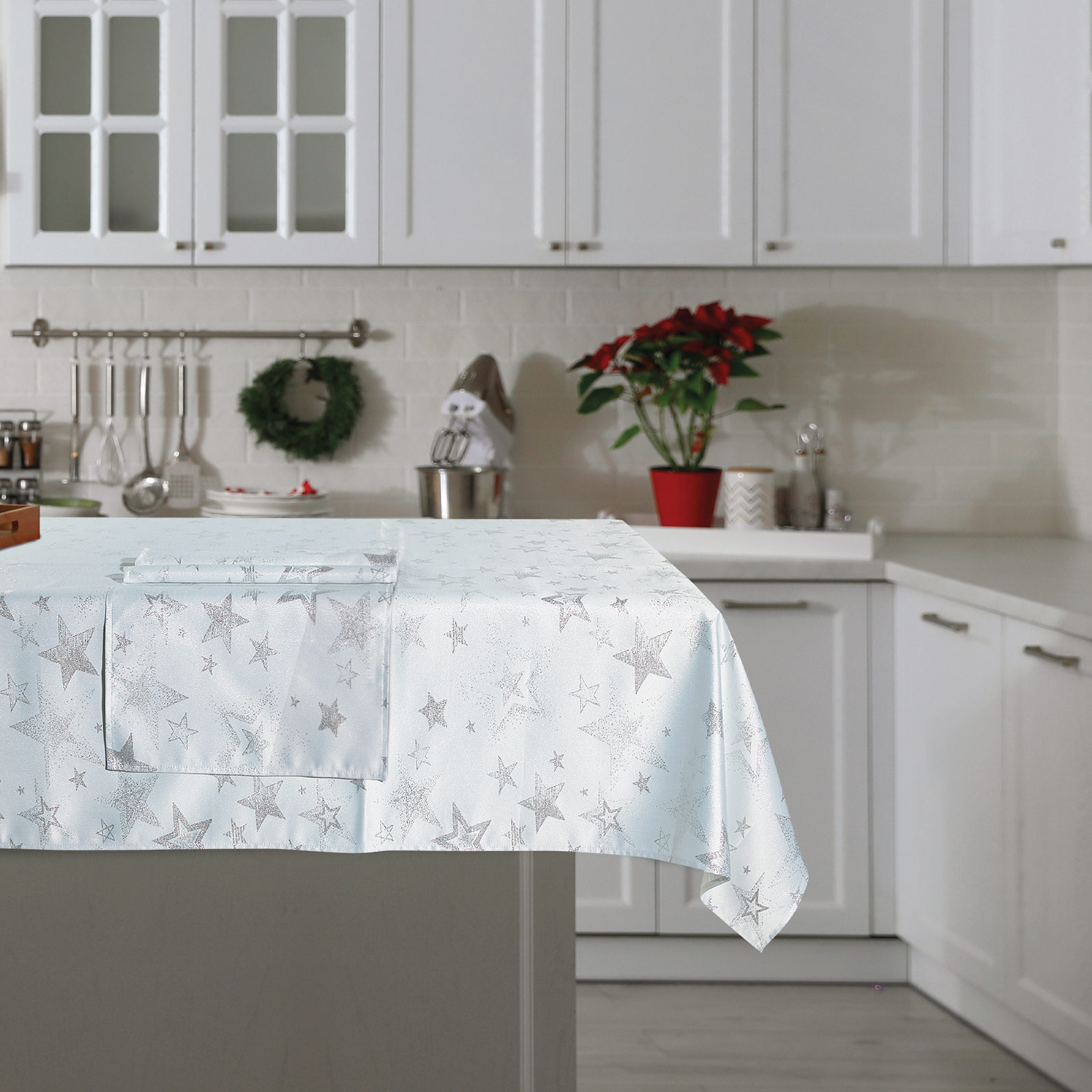 Christmas Runner 45χ140 0719 Ασημι, Ιβουαρ Christmas Runner 45χ140 0719 Ασημι, Ιβουαρ