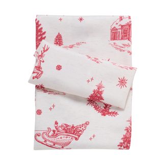 Christmas Runner 45χ140 0772 Ecru, Red