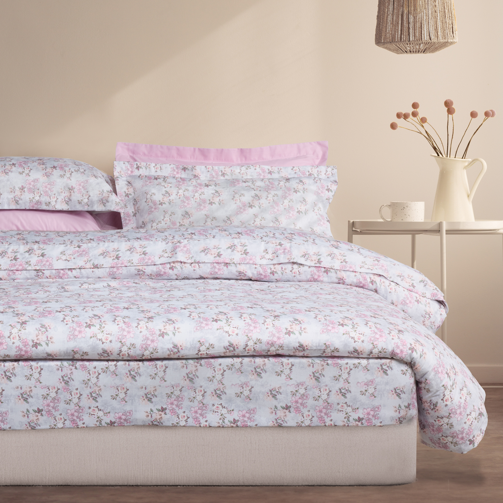 Σεντονια Σετ King Executive 1724 Grey, Pink Σεντονια Σετ King Executive 1724 Grey, Pink