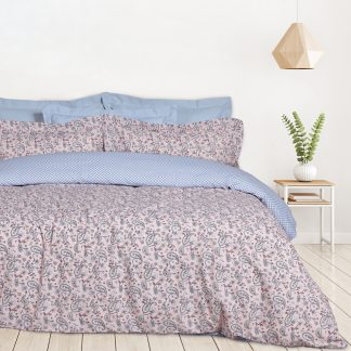 Σετ Σεντονια Μονα Με Λαστιχο Casual 5427 Salmon, White
