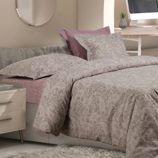 Σετ Σεντονια Μονα Με Λαστιχο Casual 5438 Grey, Lilac