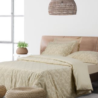 Σετ Σεντονια Μονα Με Λαστιχο Casual 5444 Ivory, Taupe Σετ Σεντονια Μονα Με Λαστιχο Casual 5444 Ivory, Taupe