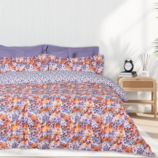 Σετ Σεντονια Υπερδιπλα Με Λαστιχο Casual 5430 Orange, Purple