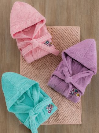 Μπουρνούζι με Κουκούλα Kids Bath CUTE PINK 2-4