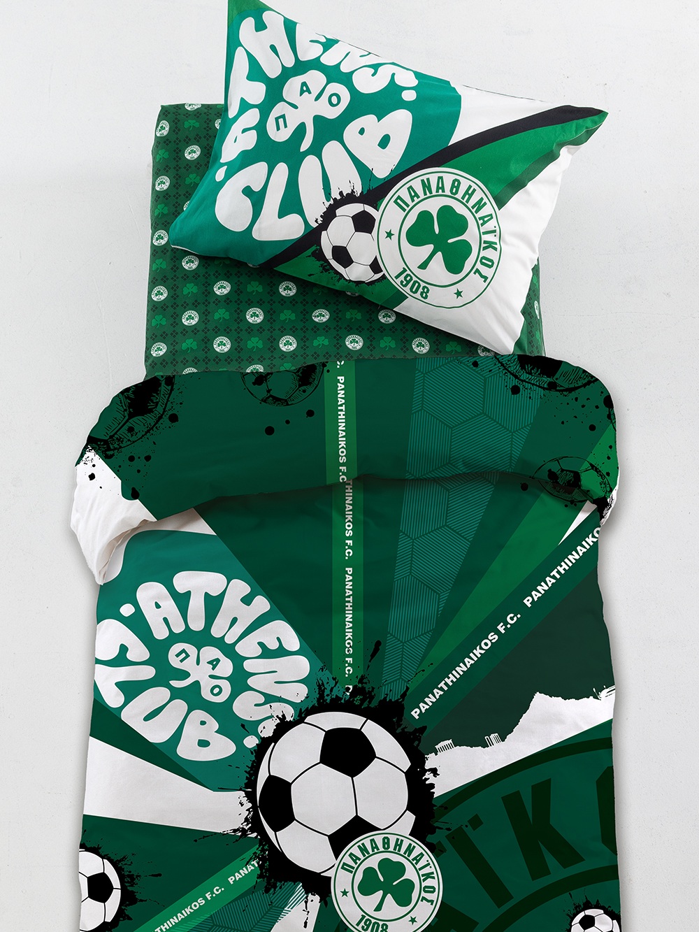 Σετ Μονά Σεντόνια Panathinaikos F.C. 170x260 FC12 Με Λάστιχο Σετ Μονά Σεντόνια Panathinaikos F.C. 170x260 FC12 Με Λάστιχο