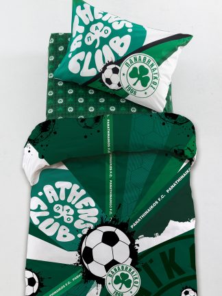 Σετ Παπλωματοθήκη Μονή Panathinaikos F.C. 170x250 FC12 Σετ Παπλωματοθήκη Μονή Panathinaikos F.C. 170x250 FC12