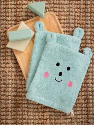 Σετ γάντια μπάνιου πετσετέ Baby Bath 17x23 BG100 AQUA Σετ γάντια μπάνιου πετσετέ Baby Bath 17x23 BG100 AQUA