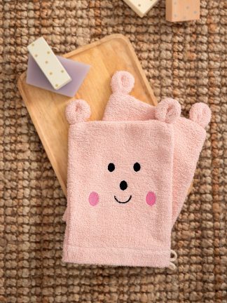 Σετ γάντια μπάνιου πετσετέ Baby Bath 17x23 BG100 PINK Σετ γάντια μπάνιου πετσετέ Baby Bath 17x23 BG100 PINK