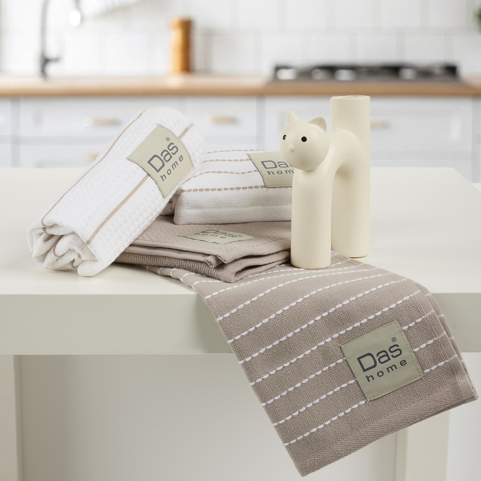 Σετ Ποτηροπανα 2τμχ 30χ50 0825 Taupe, White Σετ Ποτηροπανα 2τμχ 30χ50 0825 Taupe, White