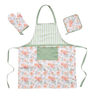 Σετ Κουζινας 3τμχ 0720 Λευκο, Πρασινο, Σομον