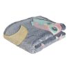 Κουβέρτα Fleece Αγκαλιάς Relax 4864 Γκρι / Κίτρινο / Ροζ