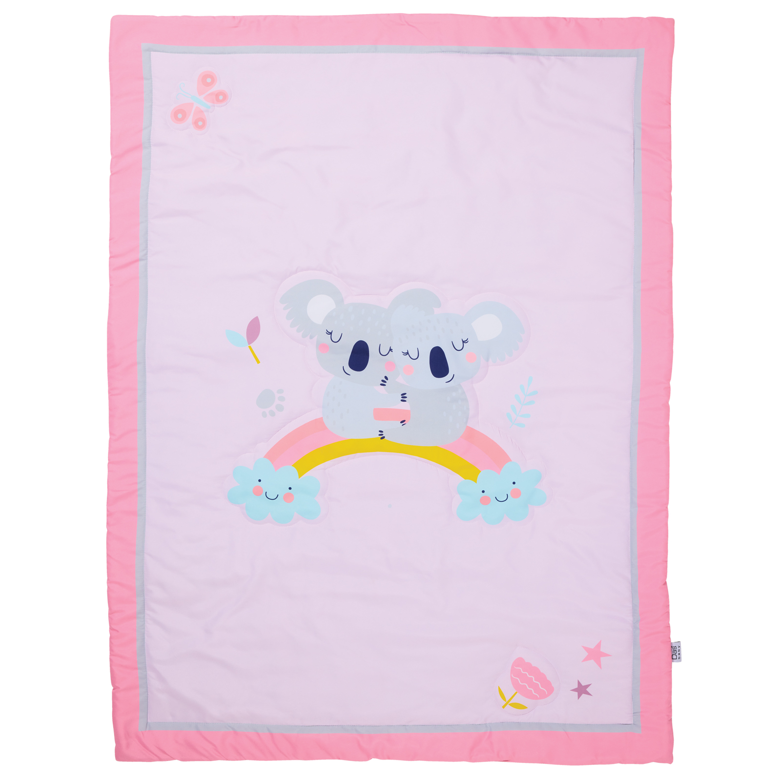 Κουβερλι Κουνιας Fun 4934 Grey, Pink Κουβερλι Κουνιας Fun 4934 Grey, Pink