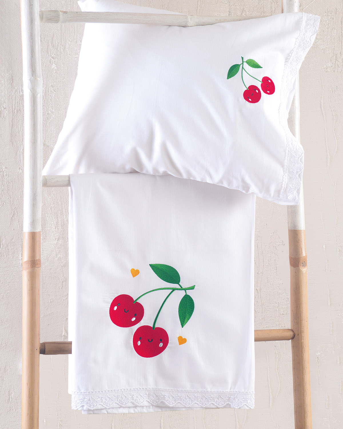 Cherries - Σετ Σεντονια Βρεφικα 3 Τεμ. Kenthma 100x160 Cherries - Σετ Σεντονια Βρεφικα 3 Τεμ. Kenthma 100x160