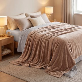 Κουβέρτα Μονή Velora Art 12550 100% Polyester Super Soft 550gsm 160x220 Άμμου Κουβέρτα Μονή Velora Art 12550 100% Polyester Super Soft 550gsm 160x220 Άμμου
