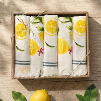 Lemons - Σετ Πετσετες Κουζινας 100% Βαμβ. 5τεμ 5x(40x60) Lemons - Σετ Πετσετες Κουζινας 100% Βαμβ. 5τεμ 5x(40x60)
