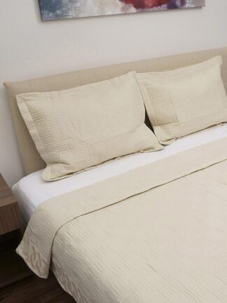 Κουβερλί Percale Κεντητό Μπεζ Υπέρδιπλο (220×240) Κουβερλί Percale Κεντητό Μπεζ Υπέρδιπλο (220×240)