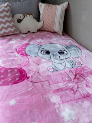 Κουβέρτα Βελουτέ Κούνιας 1558 Pink 110x140
