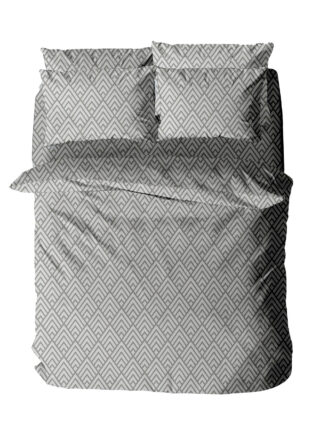 Μαξιλαροθήκη Menta Εμπριμέ 500 Grey 50x70 Μαξιλαροθήκη Menta Εμπριμέ 500 Grey 50x70