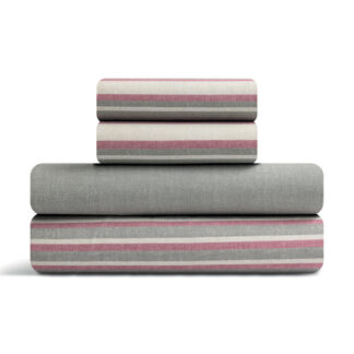 LINO Σετ Σεντόνια Υπέρδιπλα Με Λάστιχο (170Χ200+35) Madison Dusty Pink