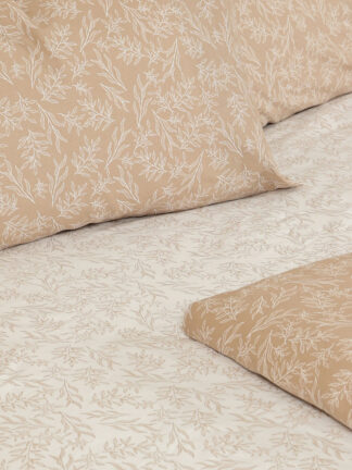 Σετ Σεντόνια Cotton Feelings 2052 Beige Μονό με λάστιχο(105x205+30)