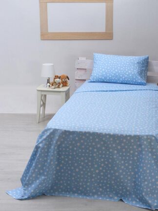 Σετ Σεντόνια cotton feelings 22 blue Μονό (165x270) Σετ Σεντόνια cotton feelings 22 blue Μονό (165x270)