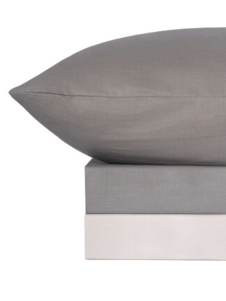Σετ Σεντόνια Menta 203 Dark Grey Διπλό με λάστιχο (150x200+30)