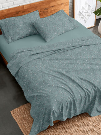 Σετ Σεντόνια Flannel 928 Aqua Μονό με λάστιχο(105x205+30) Σετ Σεντόνια Flannel 928 Aqua Μονό με λάστιχο(105x205+30)
