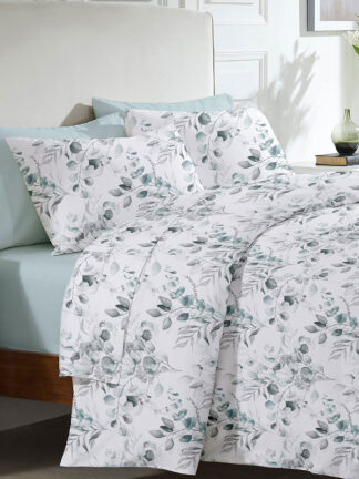 Σετ Σεντόνια Menta Εμπριμέ 560 Grey Υπέρδιπλο (235x250)