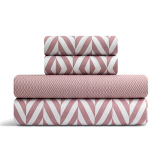 LINO Σετ Παπλωματοθήκη Υπέρδιπλη (220X240) Ikat Dusty Pink LINO Σετ Παπλωματοθήκη Υπέρδιπλη (220X240) Ikat Dusty Pink