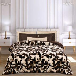 Κουβερτοπάπλωμα Rabbit Faux Fur Υπέρδιπλο Premium 4016 Καφέ / Εκρού Κουβερτοπάπλωμα Rabbit Faux Fur Υπέρδιπλο Premium 4016 Καφέ / Εκρού
