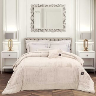 Κουβερτοπαπλωμα Rabbit Faux Fur King Premium 3962 Ivory Κουβερτοπαπλωμα Rabbit Faux Fur King Premium 3962 Ivory