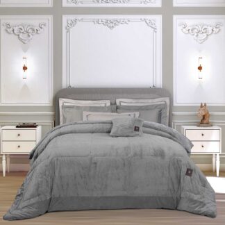 Κουβερτοπαπλωμα Rabbit Faux Fur King Premium 3964 Grey Κουβερτοπαπλωμα Rabbit Faux Fur King Premium 3964 Grey